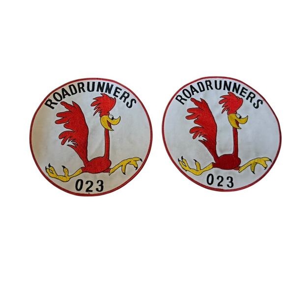 VTG Road Runners #23 Embroidered Sew On Patches (2) School Team Baseball READ - Picture 1 of 6